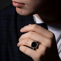 Midnight Onyx Signet Ring