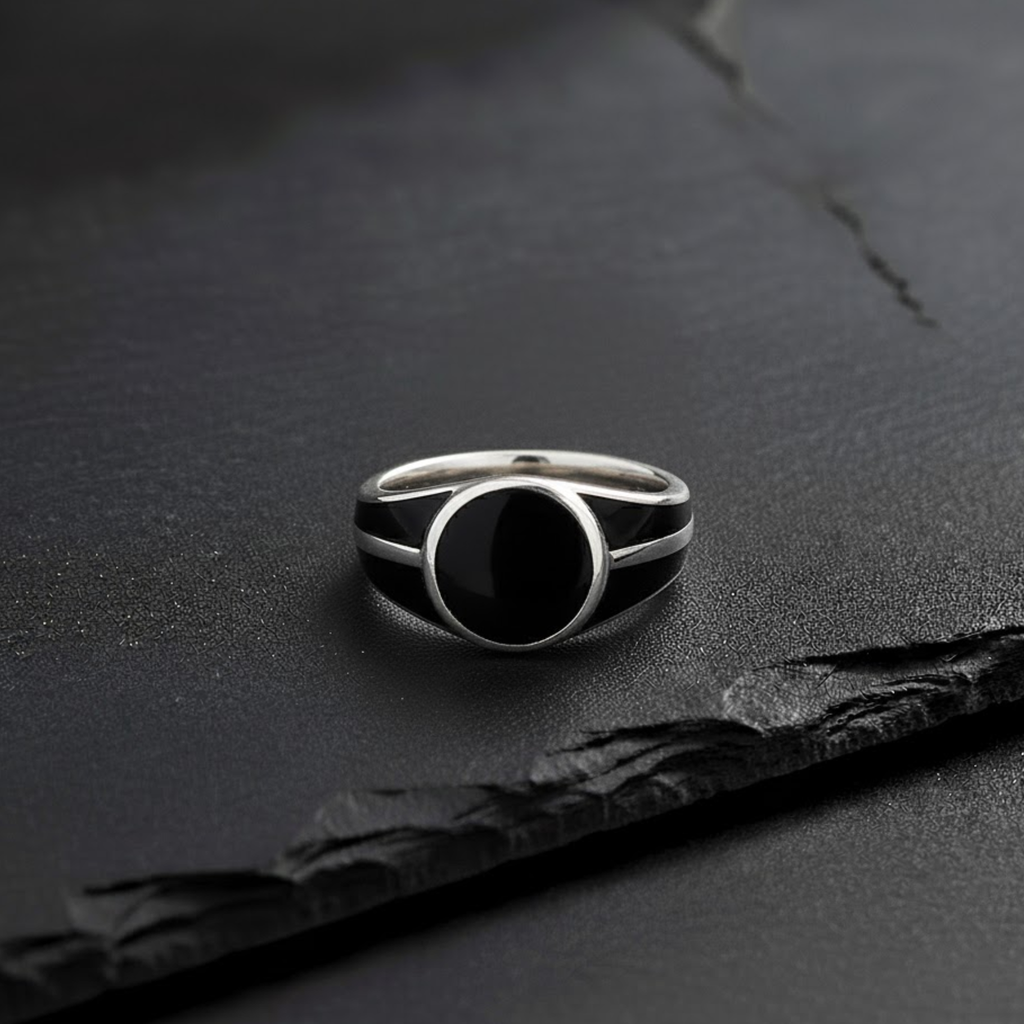 Midnight Onyx Signet Ring