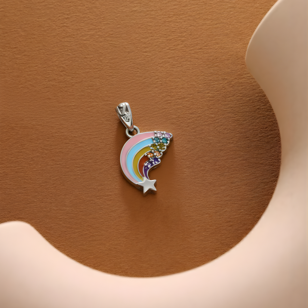 Rainbow Crescent Pendant