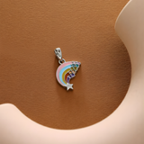 Rainbow Crescent Pendant
