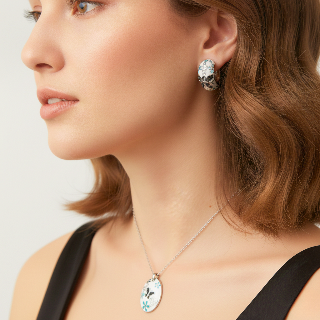 Silver Mist Pendant Set