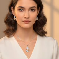 Butterfly whispers pendant set | 92.5 silver