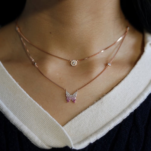 Layered Butterfly Necklace