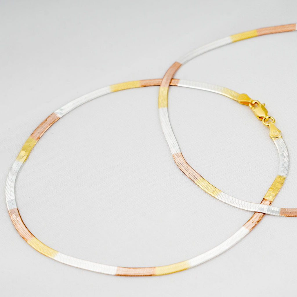 Verona Anklet | Three Tone Anklet