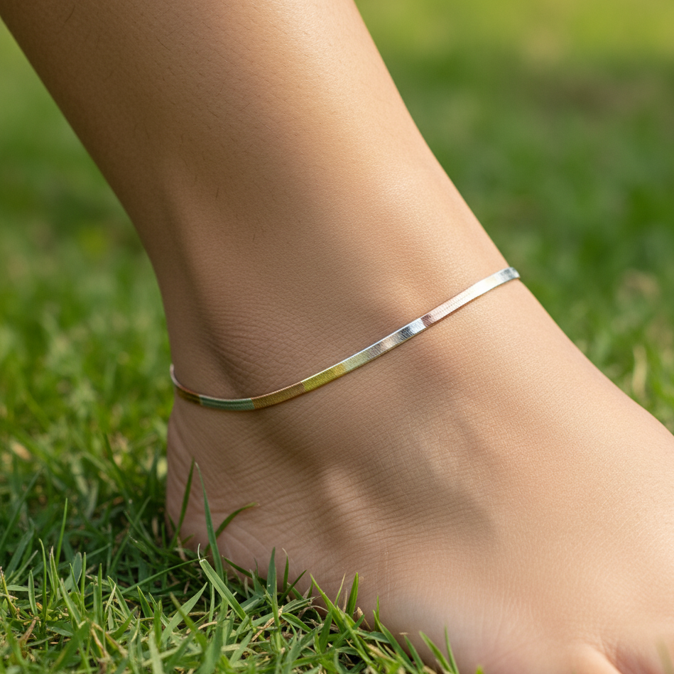 Verona Anklet | Three Tone Anklet
