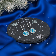 Load image into Gallery viewer, Celestial Snowflake Hoops
