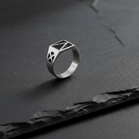 Geometric Onyx Signet Ring