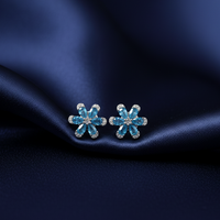 festive silver earrings for women