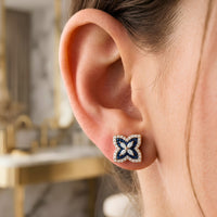 Sapphire Bloom Earrings
