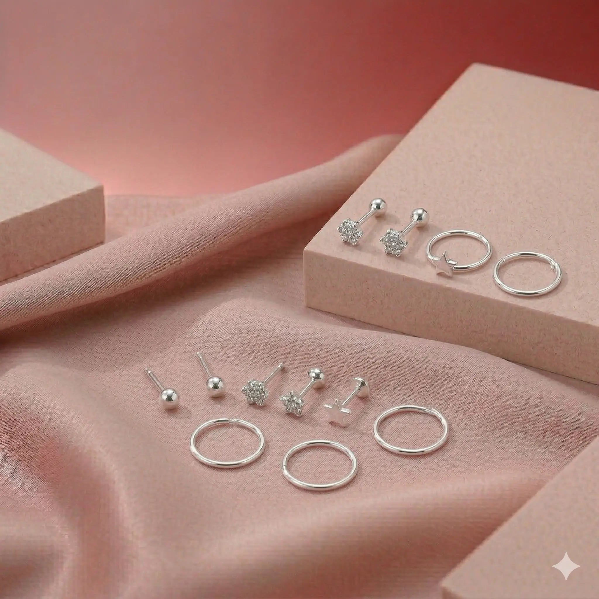 Miravi Nosepins collection in 925 sterling silver jewellery